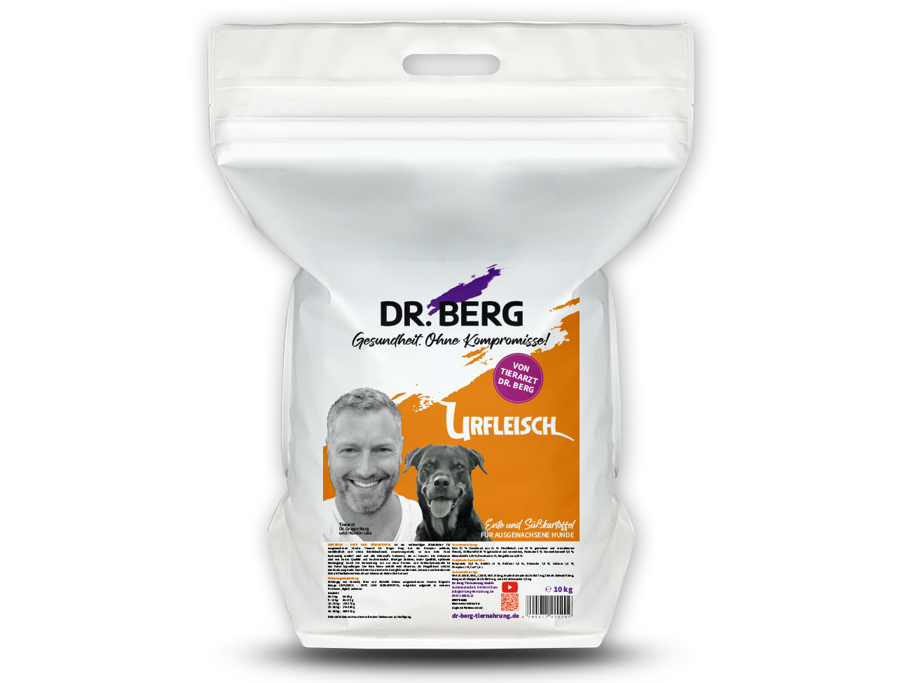 URFLEISCH Hundefutter Adult | mit Ente und Süßkartoffel